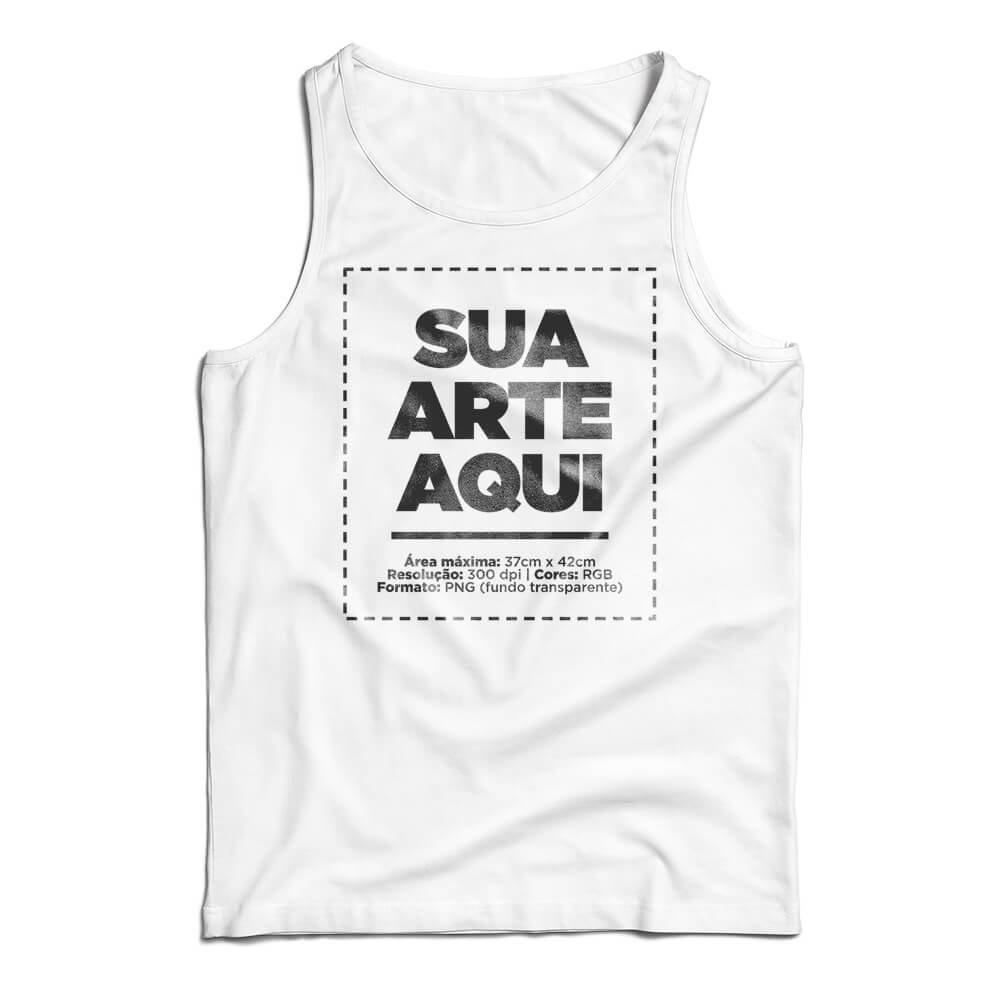 Camiseta Personalizada Regata Frente - Envie a sua arte