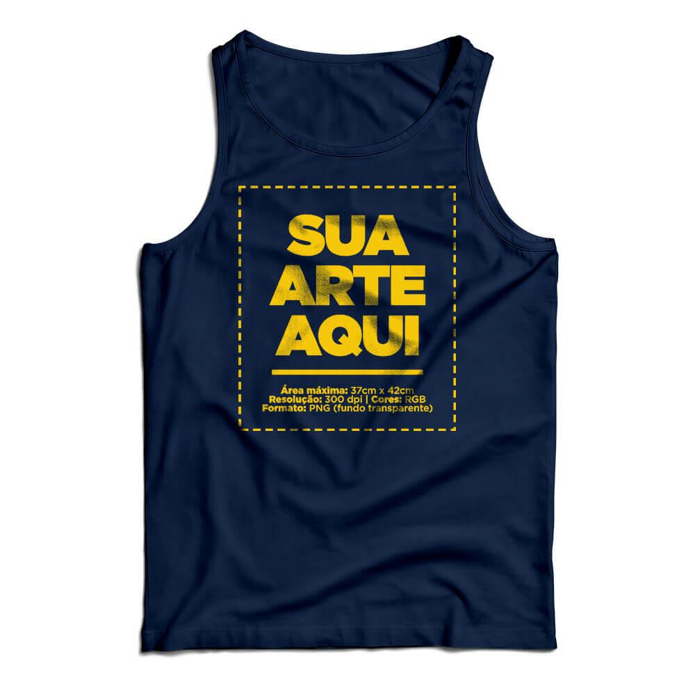 Camiseta Personalizada Regata Frente e Costas - Envie a sua arte