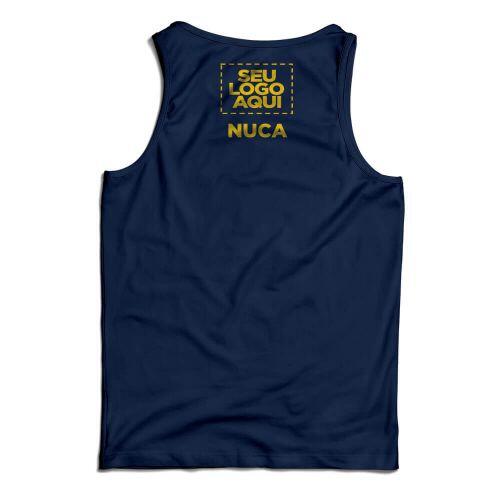 Camiseta Personalizada Regata Frente e Nuca - Envie a sua arte