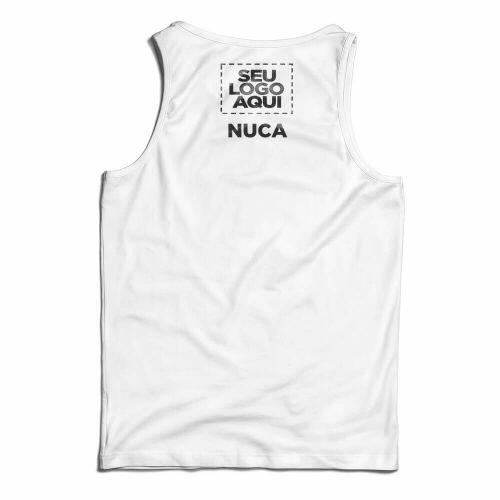 Camiseta Personalizada Regata Frente e Nuca - Envie a sua arte