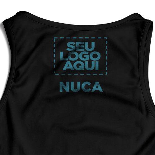 Camiseta Personalizada Regata Frente e Nuca - Envie a sua arte