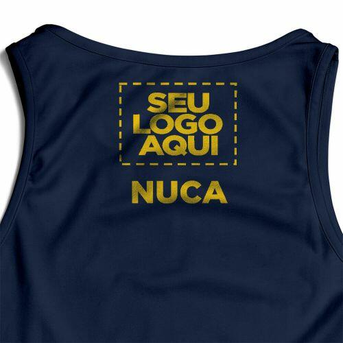 Camiseta Personalizada Regata Frente e Nuca - Envie a sua arte