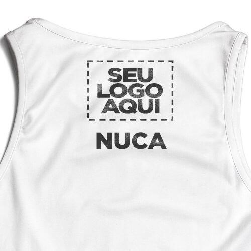 Camiseta Personalizada Regata Frente e Nuca - Envie a sua arte