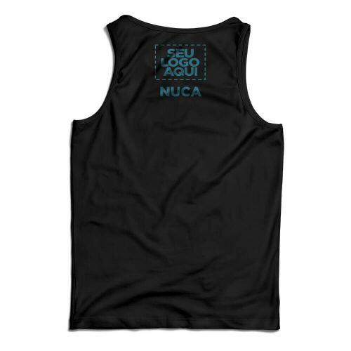 Camiseta Personalizada Regata Frente e Nuca - Envie a sua arte