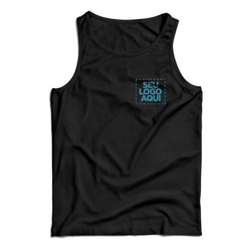 Camiseta Personalizada Regata Peito e Costas - Envie a sua arte