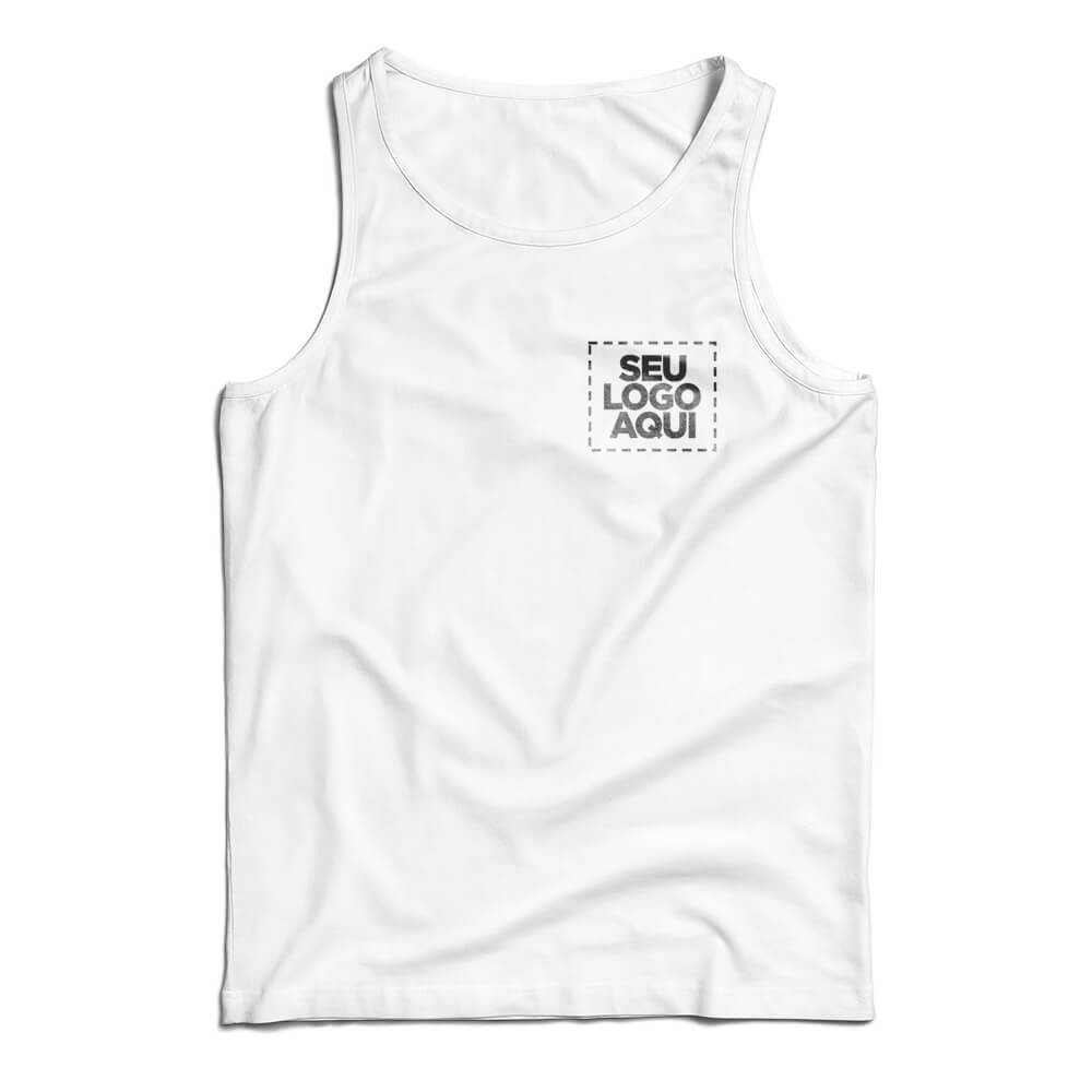 Camiseta Personalizada Regata Peito e Costas - Envie a sua arte