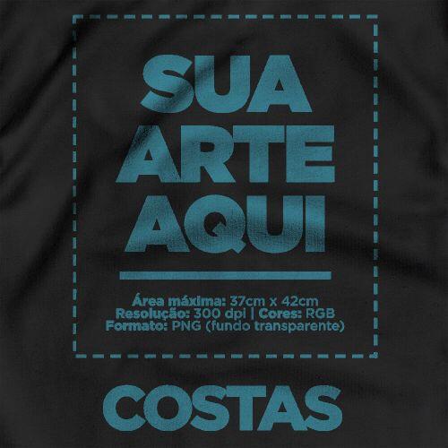 Camiseta Personalizada Regata Peito e Costas - Envie a sua arte