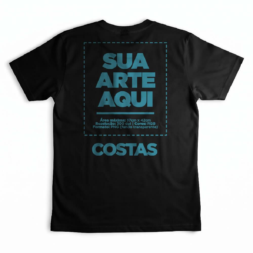 Camiseta Personalizada Algodão Pima Costas - Envie a sua arte