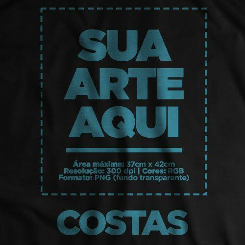 Camiseta Personalizada Algod�o Pima Costas - Envie a sua arte