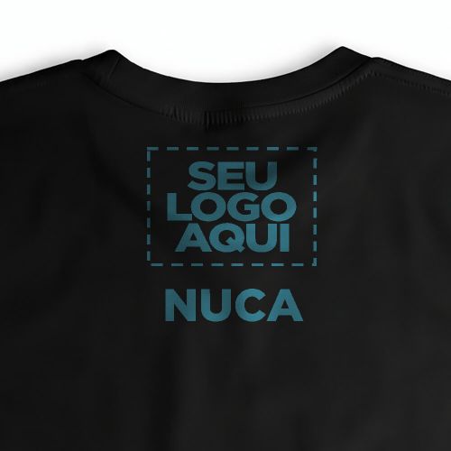 Camiseta Personalizada Algodão Pima Frente e Nuca - Envie a sua arte