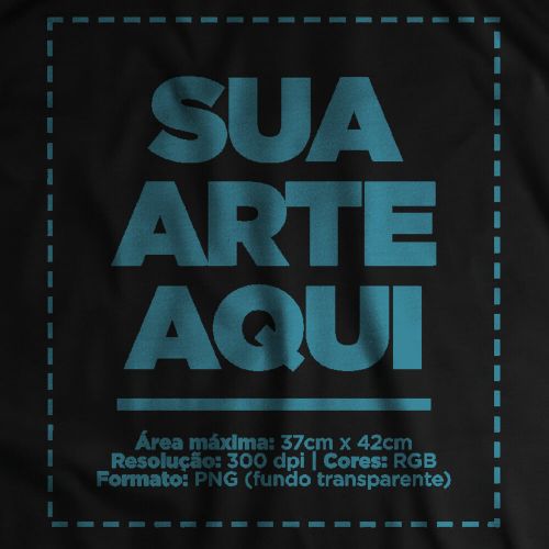 Camiseta Personalizada Algodão Pima Frente e Nuca - Envie a sua arte