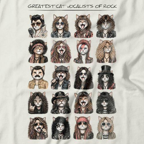 Camiseta Feminina Gatos Vocalistas do Rock
