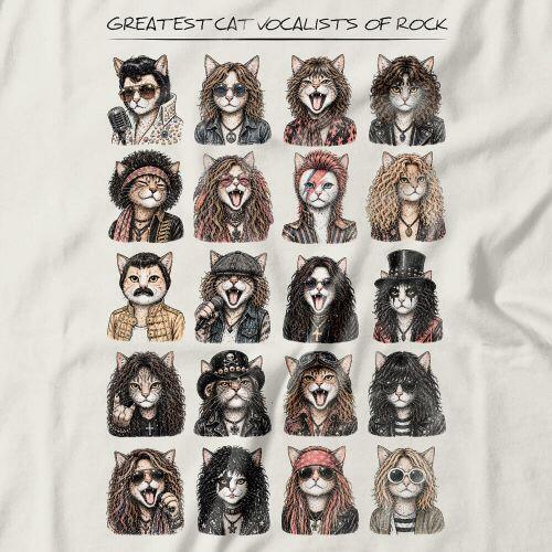 Camiseta Gatos Vocalistas do Rock