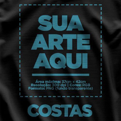 Camiseta Personalizada Modal Costas - Envie a sua arte