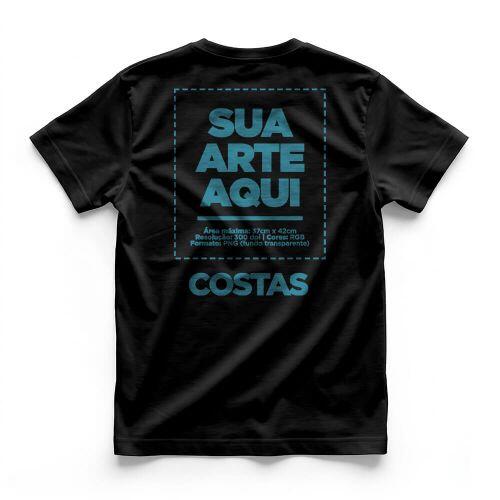 Camiseta Personalizada Modal Frente e Costas - Envie a sua arte