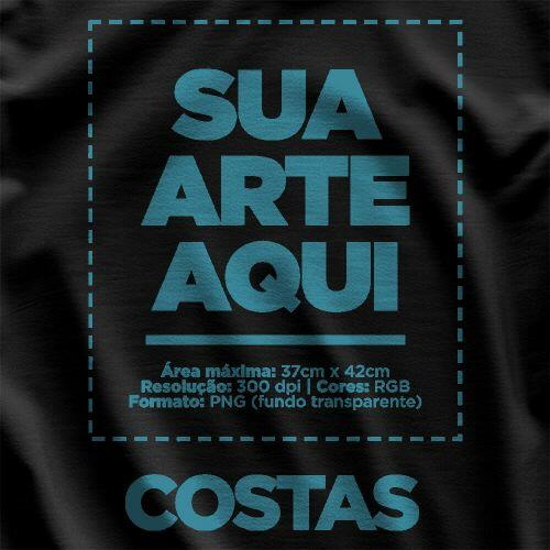 Camiseta Personalizada Modal Frente e Costas - Envie a sua arte