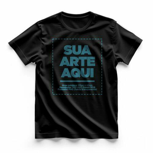 Camiseta Personalizada Modal Frente e Nuca - Envie a sua arte
