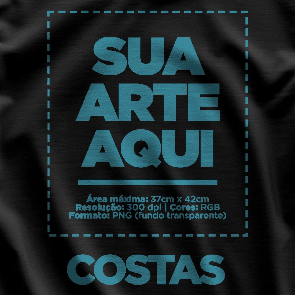 Camiseta Personalizada Modal Peito e Costas - Envie a sua arte