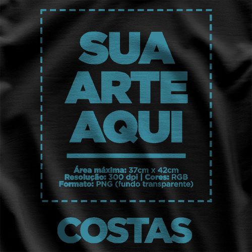 Camiseta Personalizada Modal Peito e Costas - Envie a sua arte