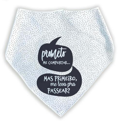 Bandana Para Pets Prometo Me Comportar Mas Me Leva Pra Passear?