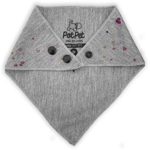 Bandana Personalizada Com o Nome do Pet - Cora��es Rosas