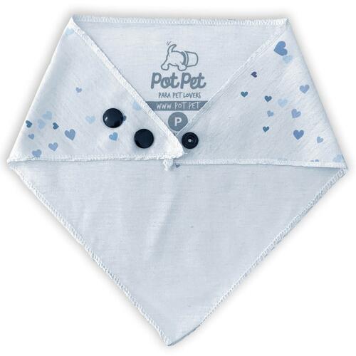 Bandana Personalizada Com o Nome do Pet - Cora��es Azuis