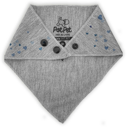 Bandana Personalizada Com o Nome do Pet - Cora��es Azuis