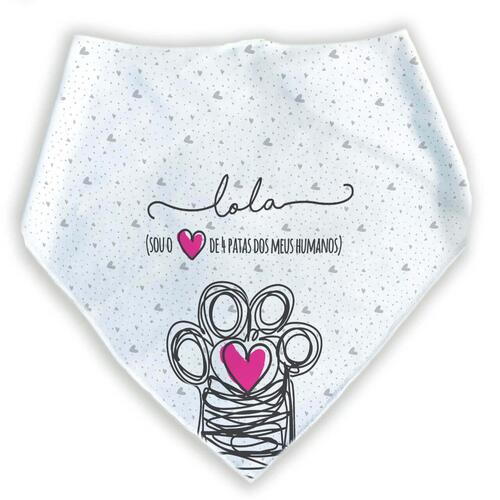 Bandana Personalizada Com o Nome do Pet - Cole��o Patinha