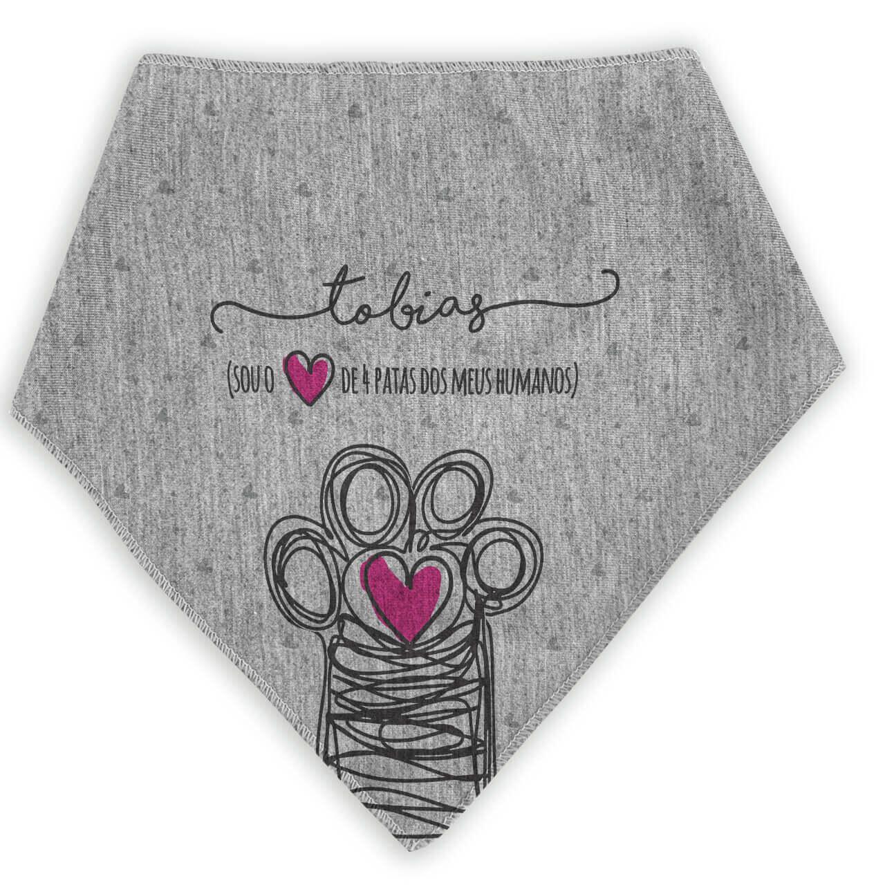 Bandana Personalizada Com o Nome do Pet - Coleção Patinha