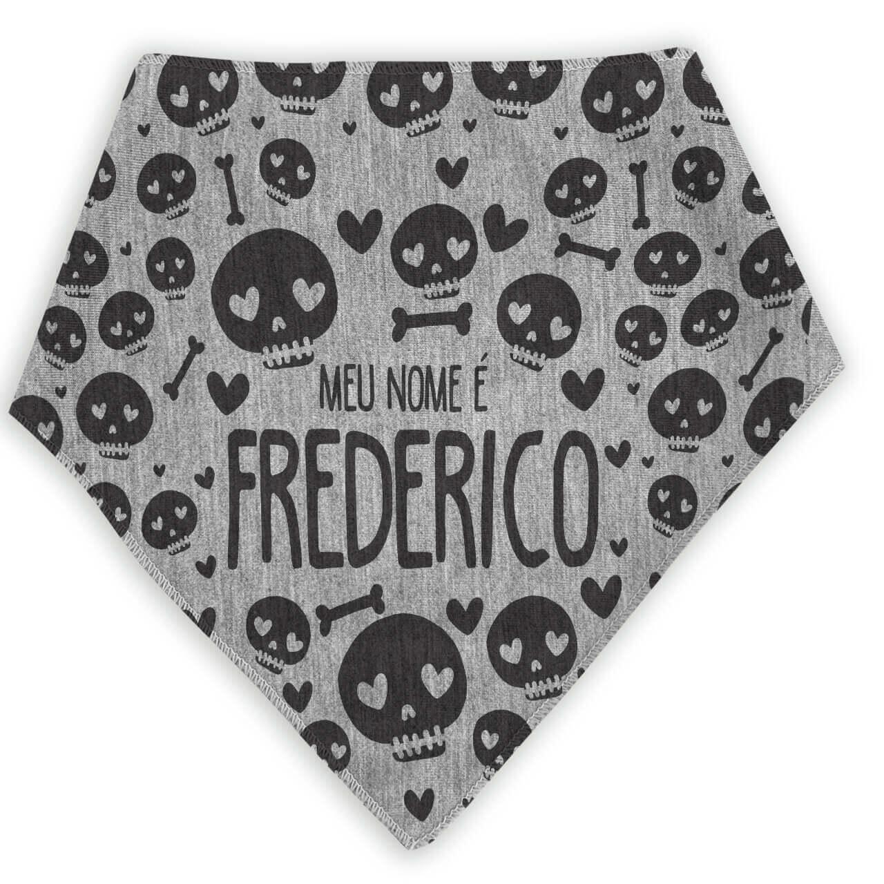 Bandana Personalizada Com o Nome do Pet - Caveiras