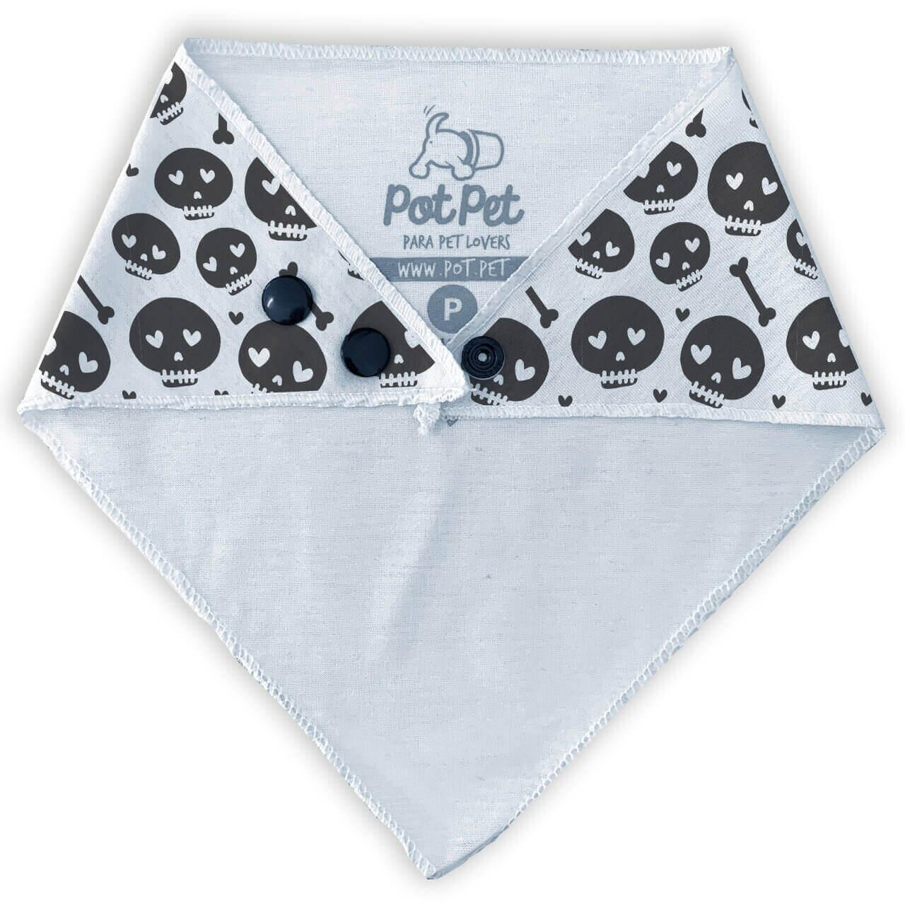 Bandana Personalizada Com o Nome do Pet - Caveiras