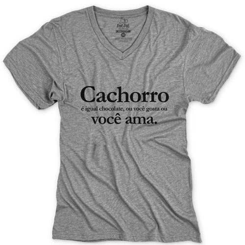 Camiseta Cachorro � Igual Chocolate Ou Voc� Gosta Ou Voc� Ama