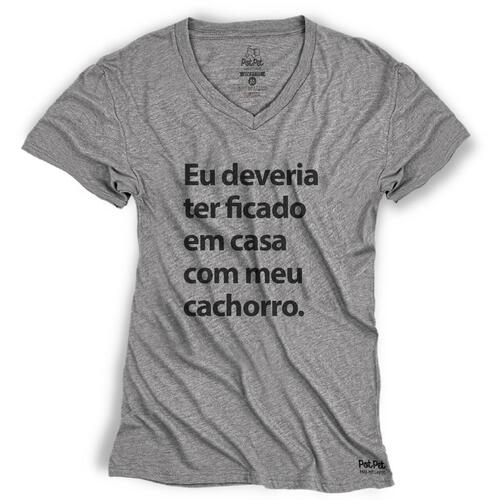 Camiseta Eu Deveria ter Ficado em Casa com Meus Pets (personalize)