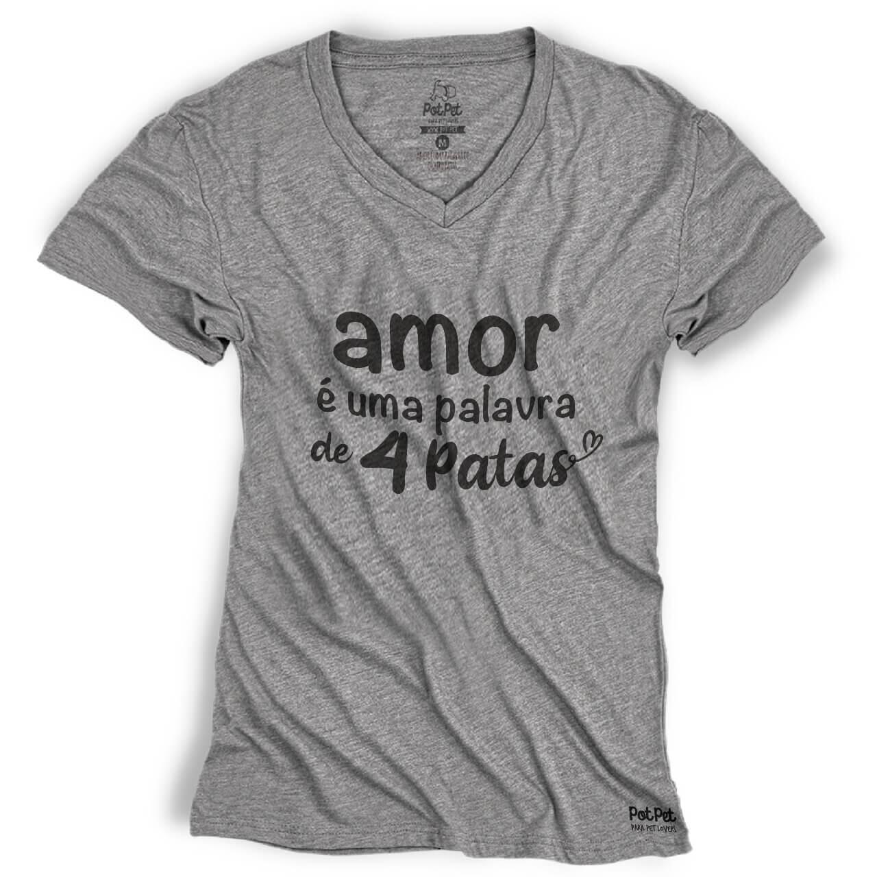Camiseta Amor é Uma Palavra de 4 patas