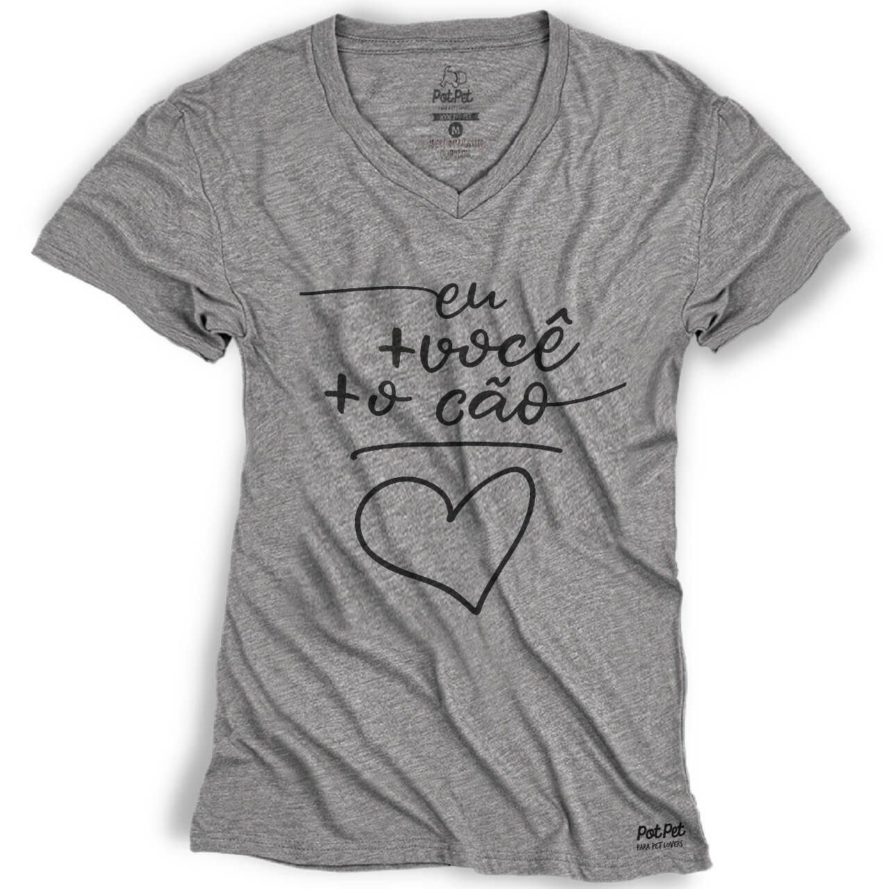 Camiseta Eu Você e o Cão = Amor