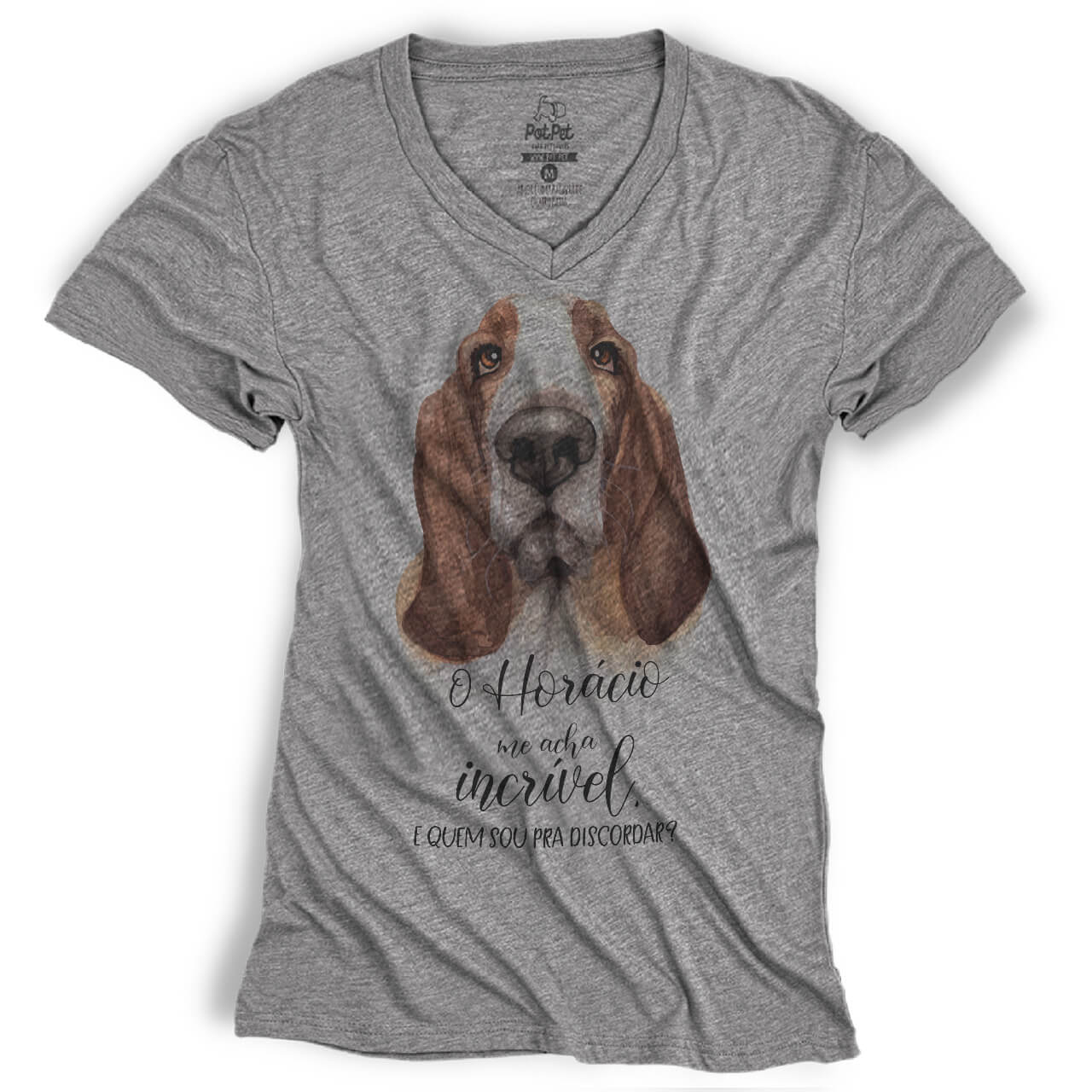Camiseta Personalizada Meu Basset me Acha Incrível