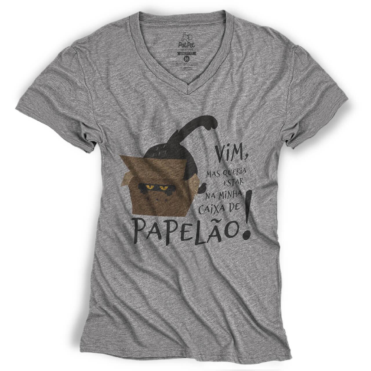 Camiseta Vim Mas Queria Estar Na Caixa de Papelão