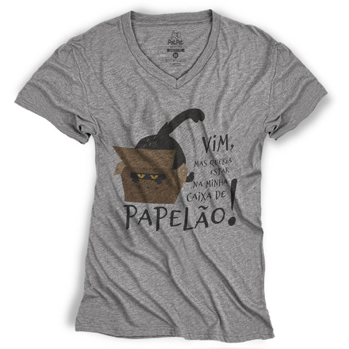 Camiseta Vim Mas Queria Estar Na Caixa de Papelão