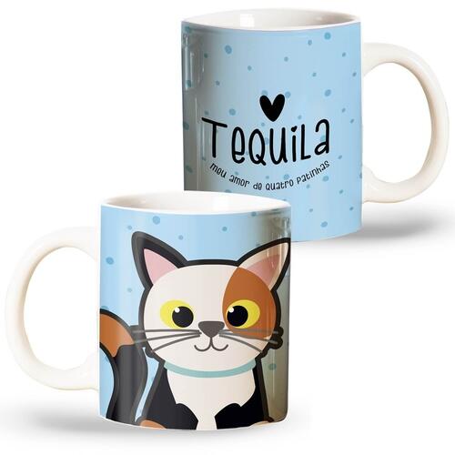 Caneca Personalizada Gato Tricolor
