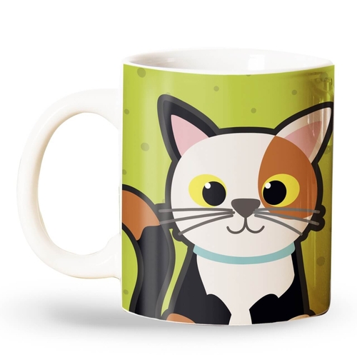 Caneca Personalizada Gato Tricolor