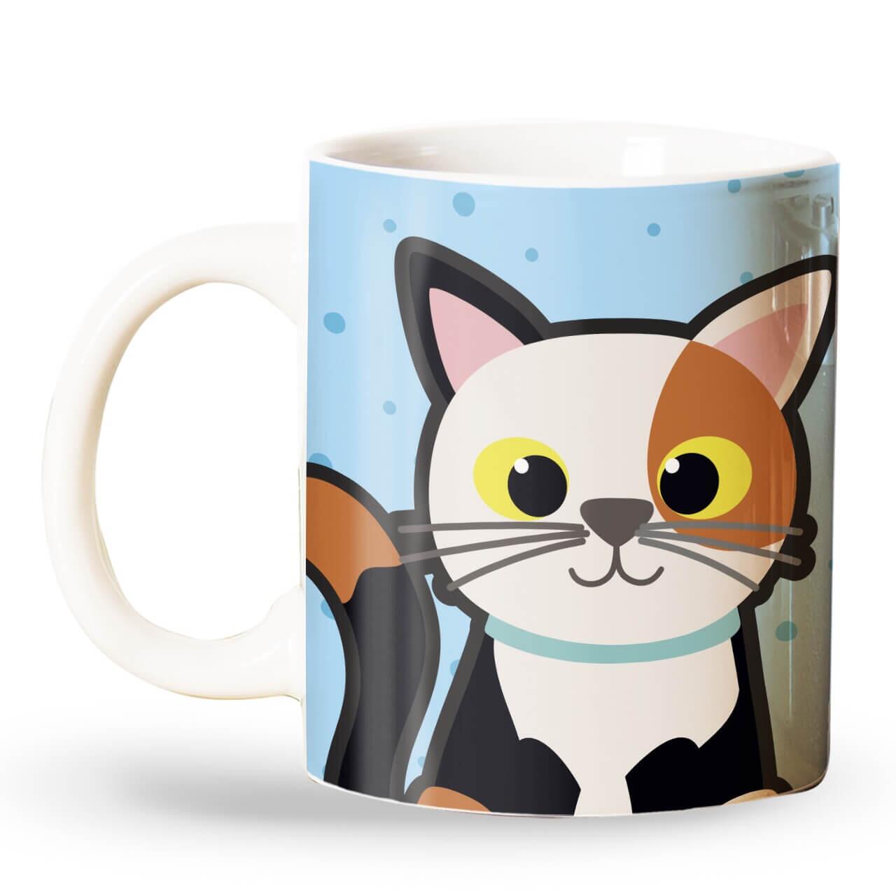 Caneca Personalizada Gato Tricolor