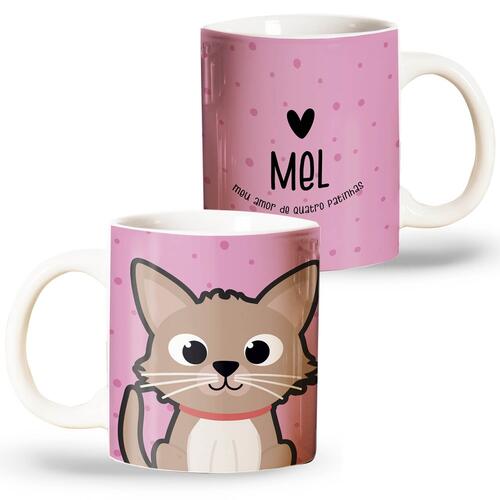 Caneca Personalizada Gato Creme