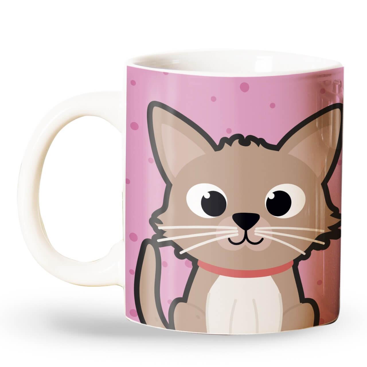 Caneca Personalizada Gato Creme