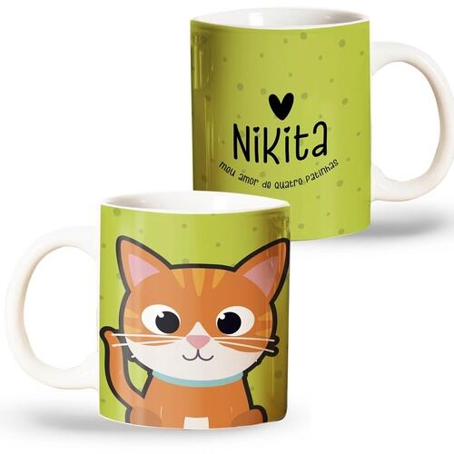 Caneca Personalizada Gato Laranja
