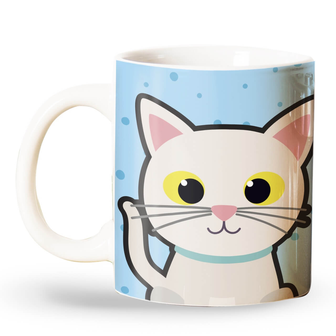 Caneca Personalizada Gato Branco