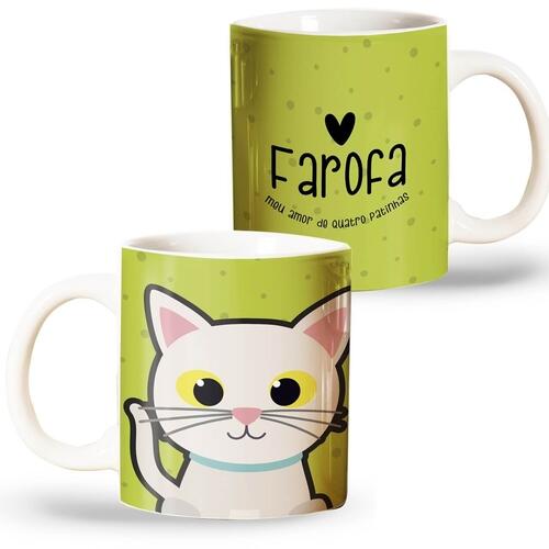 Caneca Personalizada Gato Branco