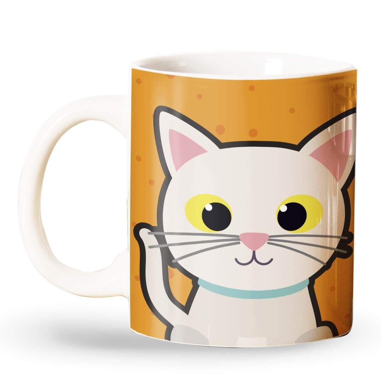 Caneca Personalizada Gato Branco