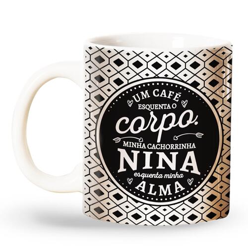 Caneca Personalizada Meu C�o Esquenta Minha Alma