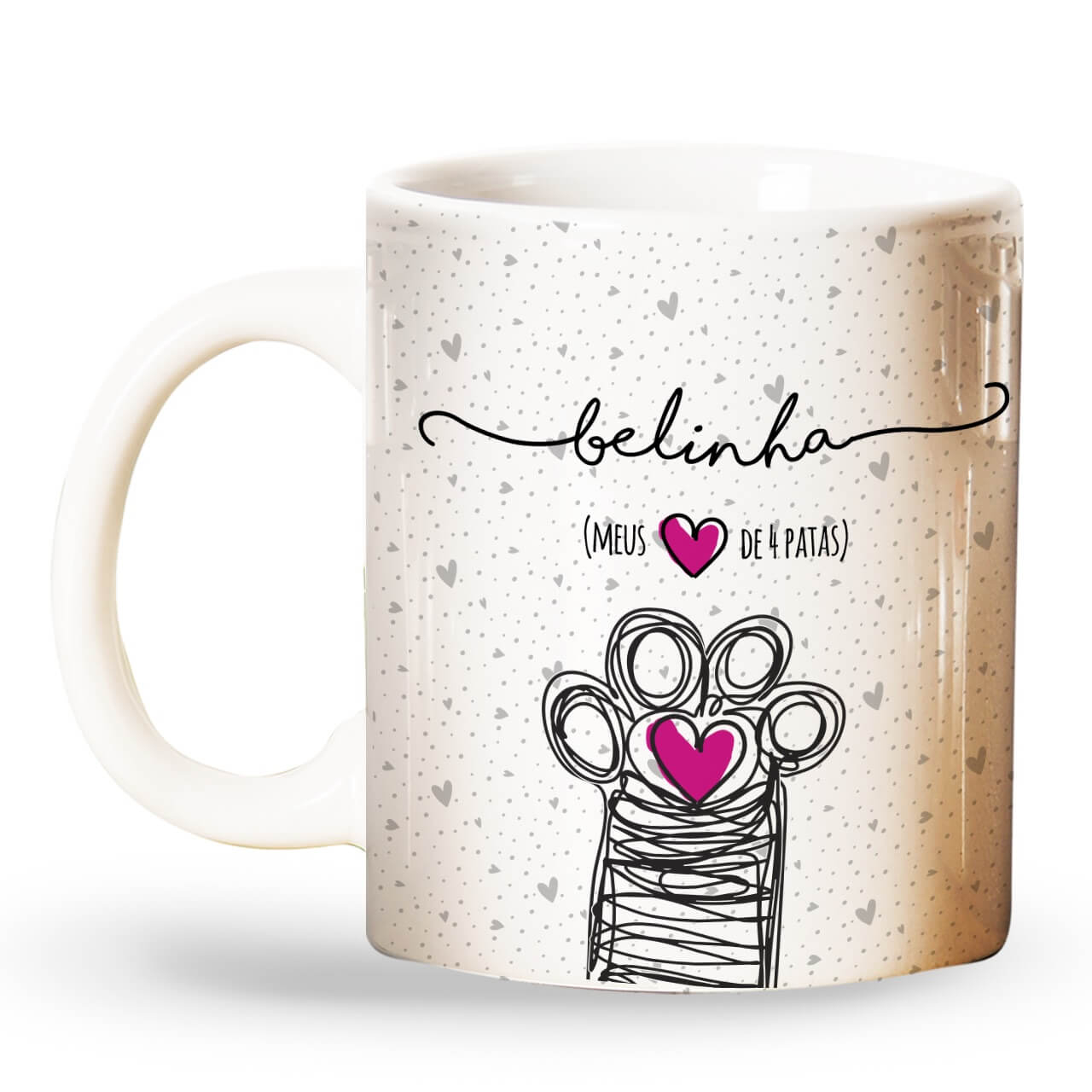 Caneca Personalizada Com os Nomes dos Pets - Coleção Patinha