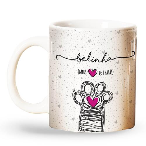 Caneca Personalizada Com os Nomes dos Pets - Cole��o Patinha